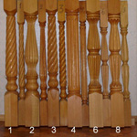 Комплектующие деревянных лестниц: столбы кольцевые